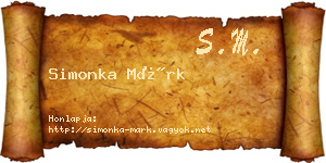 Simonka Márk névjegykártya